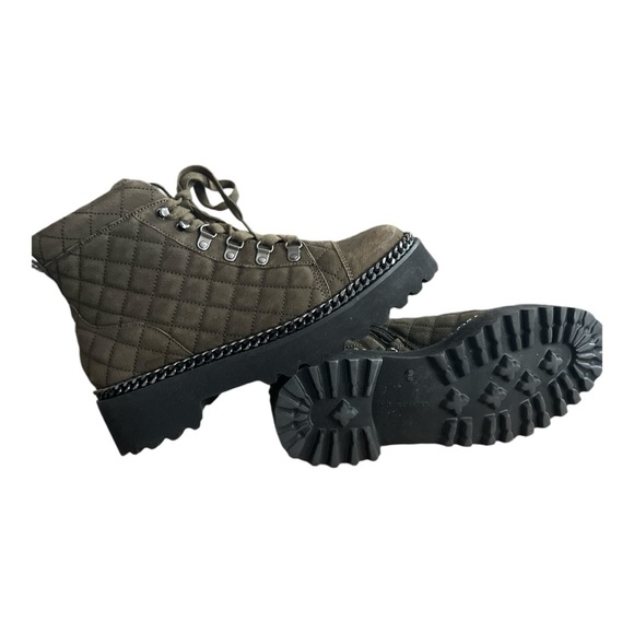 Vince Camuto Women's Maissa Quilted Suede Lace-Up Boots Size 10 - Picture 5 of 7